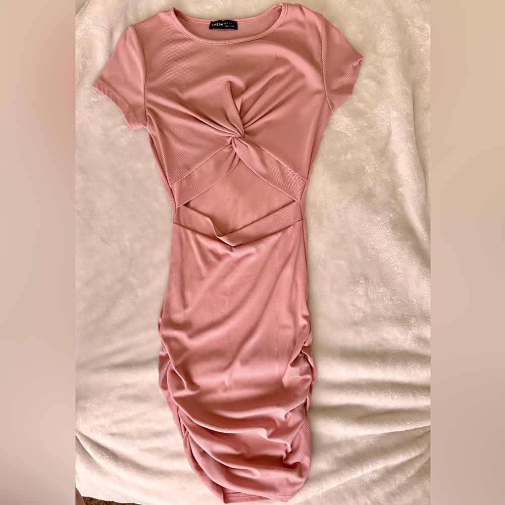 Pink cutout dress
